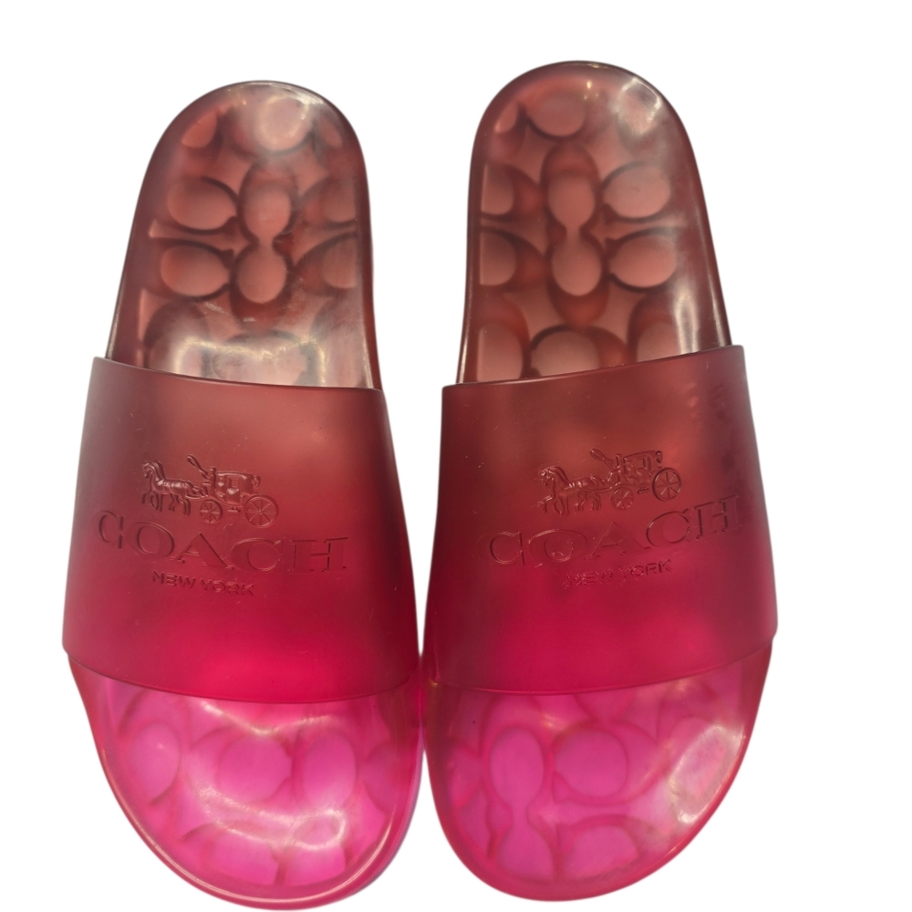 Coach Pink Ombre Jelly Slide Sandals 🩷 - Picture 2 of 3